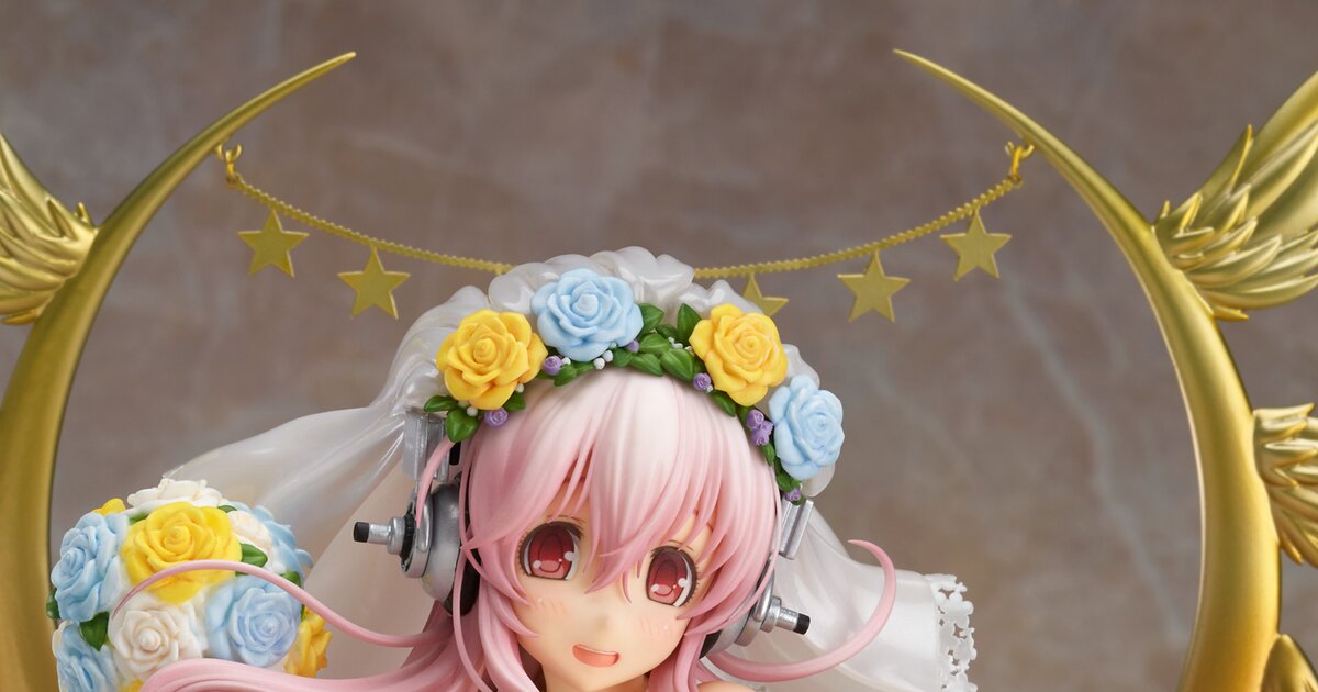 super sonico 10th anniversary wedding figure