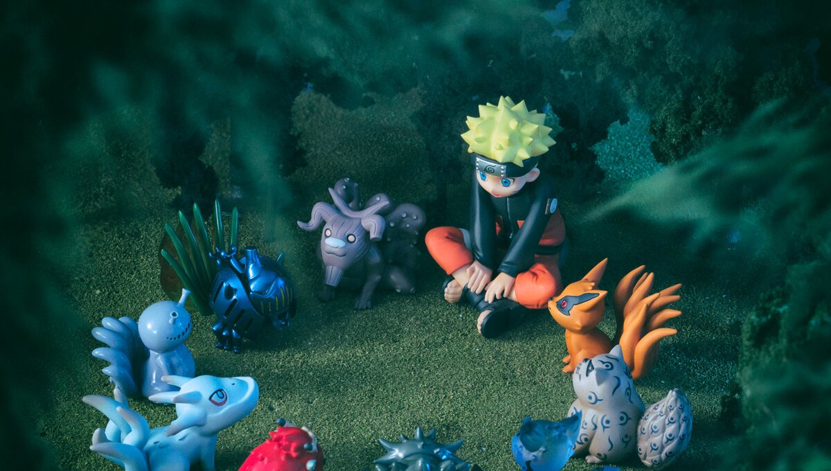 Naruto Uzumaki and the 9 Tailed Beasts Recreated as Cute Chibi Figures