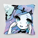 Banshee in a Pastel Gothic World Cushion Cover