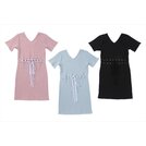 Honey Salon Lace-Up Ribbed Dress