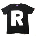 RADIO EVA 410 NERV Letter R Black T-Shirt