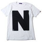 RADIO EVA 410 NERV Letter N White T-Shirt