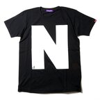 RADIO EVA 410 NERV Letter N Black T-Shirt