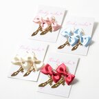 Pinkymika Satin Ribbon & TOGE Heel Earrings