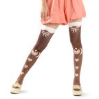 Zettairyoiki Latte Art Thigh-High Tights