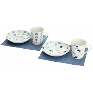 Mino Ware Indigo Fine Pattern Breakfast Set