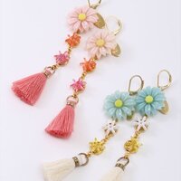 Honey Salon Daisy Tassel Earrings