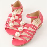 Honey Salon Big Pearl Sandals (Fuchsia Pink)
