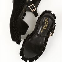 Honey Salon Frilly Sandals (Black)