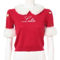 Swankiss Lolita Fluffy Collar Knit Shirt