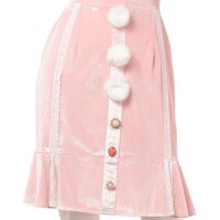Swankiss Velour Bonbon Tight Skirt