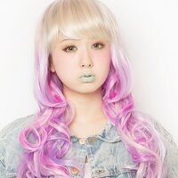 LLL Princess Wave Long Vanilla&Raspberry Wig