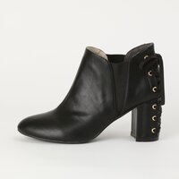 Honey Salon Lace-Up Booties (Black)