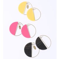 Honey Salon Acrylic Round Earrings