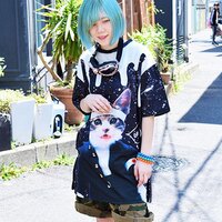 ACDC RAG Nameneko Melty Pattern T-Shirt Dress