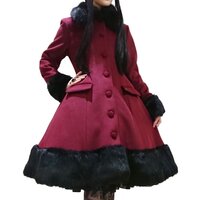 Atelier Pierrot Faux Fur Coat w/ Cape