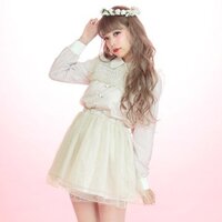 Swankiss Polka Dot Tulle Rose Dress