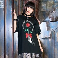 LISTEN FLAVOR Rose & Pistol Big T-Shirt