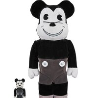 BE@RBRICK Mickey Mouse Vintage Ver. Black & White 100% & 400%
