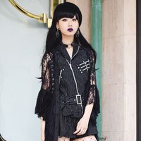 ACDC RAG Punk Zip-Up Sleeveless Dress