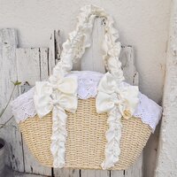 LIZ LISA Frilly Handle Basket-Style Bag
