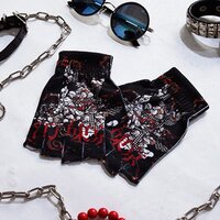 ACDC RAG Punk Samurai Fingerless Gloves