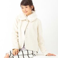 earth music&ecology Fur Tippet Coat