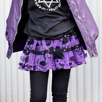 ACDC RAG Skulls Short Skirt