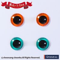 Pullip Eye Chips - Orange & Teal