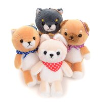 Mameshiba San Kyodai Sitting Dog Plush Collection (Ball Chain)