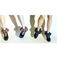 ERIMAKI SOX Erimaki Collar Tartan Checkered Socks