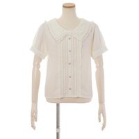 LIZ LISA Short Sleeve Message Ribbon Sailor Blouse