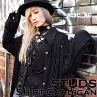 ACDC RAG Studded Shirt-Style Cardigan