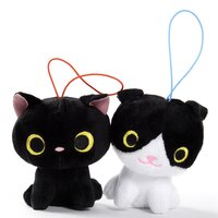 Kuroneko to Hachiware Plush (Mini Strap)