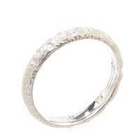 Evangelion Silver White Moon Ring