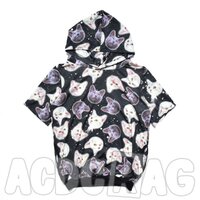 ACDC RAG Short-Sleeve Oversized Cat Hoodie