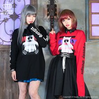 LISTEN FLAVOR Spooky Ghost Long-Sleeve Big Cutsew