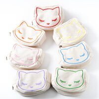 Osumashi Pooh-chan Canvas Embroidered Pouches