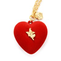 Q-pot. x Q-pid. Melty Heart Red Necklace