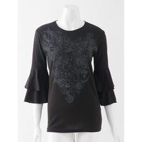 Rozen Kavalier Rose Print Flared Sleeve T-Shirt