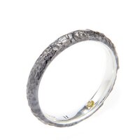 Evangelion Silver Black Moon Ring