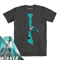 Hatsune Miku Hanging Around Charcoal T-Shirt