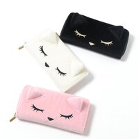 Pooh-chan Face Fuzzy Long Wallet