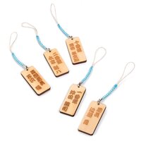 Souvenir Japan Shinsengumi Kifuda Netsuke Wooden Tag Collection