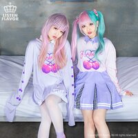 LISTEN FLAVOR Heart Cherry Long-Sleeve Big Cutsew