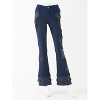 Ozz Conte Dragon Print Bootcut Pants