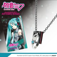 Hatsune Miku Motif Double Ring Pendant