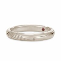 Evangelion Unit-02 Asuka Shikinami Langley 18K White Gold Entry Plug Ring