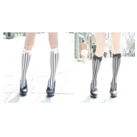 ERIMAKI SOX Stripe Bias High Socks