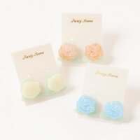 Magnet Party Scene Rose Earrings